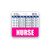 Nurse Badge Buddy Horizontal w/Height  and  Weight Conversion Charts -Pink-