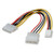 Molex 4-Pin to Molex 4-Pin and Floppy Disk Drive Power Cable