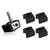 Creality Upgraded 3D Printer Heater Block Silicone Cover, MK8 Hotend Silicone Sock Block Cover for Creality CR-10, S4, S5, Anet A8, MK8 3D Printer, 4Pcs, Black