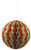 8" Red  and  Green Christmas Tissue Paper Honeycomb Ball