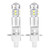 Gorgeri 2 pcs Car 50W 6000K Super Bright Conversion LED Headlight Fog Light Bulb Daytime Running Light Bulbs Replacement -White Light-
