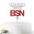 Sliver Glitter Congrats BSN Cake Topper - Congrats Nurse Cake Topper - Nursing School Graduation Party Decoration Supplies
