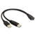 XingcM 0.3MUSB 3.0 Female to Dual USB Male Extra Power Data Y Extension Splitter?Black?