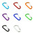 8 Pcs Aluminum D-ring Locking Carabiner Keychain Spring Clip Lock Carabiner Hook Outdoor Camping Equipment