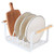 Pot Lid Holder Organizer, Lid and Dish Drainer Drying Rack, Pan Lid Cover Stand Holder Organizer Rack with Drain Tray for Kitchen Cabinet Pantry, Cookware Chopping Board Organizer Storage Rack