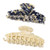 Hair Claw Clips, Hair Claw Banana Clips, Large Claw Clip for Women and Girls Thin Hair -2pcs Hair Clips 9.5cm -blue pluswhite-
