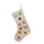 Creative Co-Op Wool Stocking with Appliqued Felt Buttons & Snowflakes