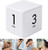 Cube Timer, Gravity Sensor Flip Timer Kitchen Timer Child Timer Exercise Timer Game Timer Study Timer Workout Timer Cooking Timer for Time Management and Countdown Settings, White