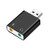 USB Audio Adapter External Stereo Sound Card with 3.5mm Headphone and Microphone Jack for Windows Mac Linux PC Laptops Desktops PS5 -Black-