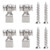Jiayouy 4Pcs Roller String Trees Guitar String Guide String Retainer with Screws for Fender Strat Stratocaster Tele Telecaster Style Electric Guitar Parts Replacement Silver