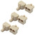 Urtop 6 Pack Phone Jack Splitter RJ11 Double Wall Jack Adapter, Dual 6P4C RJ11 Telephone Line Splitter 1 to 2 Converter for Office/Home Landline, Fax Machine, Cordless Phone System, Light Almond