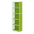 Furinno 5-Tier Reversible Color Open Shelf Bookcase , White/Green 11055WH/GR