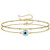 Layered Evil Eye Bracelets Dainty Adjustable Layering Bracelet Cute CZ Evil Eye Layered Gold Bracelets Handmade Boho Paperclip Chain Bracelets Boho Layered Evil Eye Anklets Jewelry-Style A