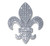 Elektroplate Fleur-de-Lis Crystal Chrome Auto Emblem