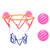 Tinello Bath Toy Fun Basketball Hoop  and  Balls Set, Sucker Basketball Hoop, Interactive Educational Bath Shooting Toy, Bathtub Water Play Set, Included Strong Suctions Cups and 2 Balls Regular
