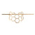 Honeycomb Hairpin,Hollow Geometric Hair Clip,Hair Fork Clip Stick Hair Pin Hair Bun Plug Holder -Gold-