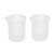 Ottawa 2 Pcs 100mL Measuring Pitcher Beakers Plastic Graduated Cups Clear Lab Kitchen Pitcher Measuring Cup Liquid Measuring Beaker with Spout