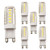 Mengjay 5X G9 LED Bulb 3W LED Light Bulb 33-SMD 2835 LEDs, 250LM, Equivalent to 30W Halogen Lamp Replacement, 110V, More Stable, No Flicker-Not Dimmable, Warm White 3000K-
