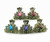 12PCS Women Vintage Alloy Mini Hair Jaw Clip Rhinestone No-Slip Hair Grip Hair Pin Hair Claw Small Bang Clip Hair Clamp -Style 1-