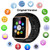 Bluetooth Touch Screen Smart Watch with Camera Sync Calls & Message Waterproof Smartwatch for Android/iOS Smart Phones (Golden)