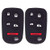 WFMJ 2Pcs Black Silicone Remote Smart 5 Buttons Key Chain Cover Fob for 1999 2000 2001 2002 2003 2004 Honda Odyssey