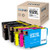 TEINO Compatible Ink Cartridges Replacement for HP 932XL 933XL 932 XL 933 XL Combo (2 Black,1 Cyan,1 Magenta,1 Yellow,5-Pack)
