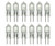 10W Halogen Bulbs G4 10W 12V Halogen Light Lamps G4 Base Halogen 10W 12 Volt T3 JC Lamp Halogen Bulbs,G4 Bi-Pin Base,Low Voltage 12V, Frosted Glass Lense,12 Pack