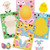 Happy Storm Easter Games for Kids Make Your Own Easter Stickers DIY Make a Face Sticker Sheets Include Easter Eggs Bunny Chicks Sheep Easter Party Supplies Favor for School Classroom Activities