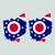 Two Pack Ohio State Shaped Flag Sitcker FA Graphix Decal OH