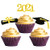 Kederwa 48pcs 2021 Glitter Graduation Cupcake Topper