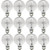 GE 12983-6 25 Watt Globe G25 Light Bulb, Crystal Clear, 12-Pack