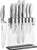 Utopia Kitchen Knife Set with Block Cooking Knife Set 12 Pieces Stainless Steel Knives with an Acrylic Stand