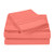 Superior Regal Greek Key Embroidered Sheet, Twin, Coral