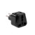 Staright Swiss Embedded Conversion Plug 5-Hole Adaptor Plug Swiss Plug to Universal Socket Travel Plug Adapter Black
