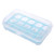 Egg Holder for Refrigerator, Plastic Egg Storage Container for Fridge, Clear Refrigerator Organizer Bins with Lids, Stackable Tray Holds 15 Eggs -blue-