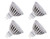 CTKcom MR16 5W 12V LED Bulb G5.3 Spotlight Cob Bulb(4 Pack)- Warm White 3000K 24-LEDs Bulbs 50W Halogen Equivalent Ultra Bright 120 Degree Beam Angle Floodlight MR16 Spot Lamps 12V