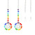 Colorful Window Suncatchers, Hanging Crystal Pendant, Beads Chain Crystal Ball Prism, Rainbow Maker Sun Catcher, Crystal Decoration for Home Window Party
