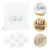 8 Pack Shower Caddy Adhesive Hooks Replacement, Strong sticker Hooks for Bathroom Shower Caddy Corner Shelf basket Soap Dish adhesive hanging Hooks, No Drilling Wall Shower Kitchen Accessories