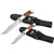 MOSSY OAK Fixed Blade Bowie Knife Set 2-piece Hunting Knives with Leather Handle Featuring Laser Pattern Sheath Included