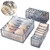 WAQIA Foldable Underwear Storage Boxes Compartments Underwear Organizer Drawer Divider Sock Bra Underpants Wardrobe Storage Drawer Closet Cabinet Storage Boxes