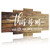 Jetec This is us Rustic Wall Decor Wood Home Sign, Hanging Wooden Sign, Rustic Wood Wall Sign Decoration Wooden Wall Art Sign for Bedroom, Wall Decor for Living Room Kitchen