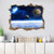 Creative 3D Blue Cosmic Galaxy Space Blue Galaxy Wall Decals Wall Floor Stickers Universe Scene with Planets Stars Starry Sky