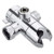 Doneioe 3-Way Shower Diverter Valve Mount G1/2 Handheld Shower Arm Diverter Splitter Polished Chrome Bathroom Shower System Replacement Part Attachment