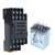 Stable 14 Pins Small Coil Power Relay with Base 4NO 4NC Miniature Relay Socket Type Terminal Form Easy Installation Industrial for Automatic Control Circuit-DC24V-