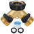 2 Way Hose Splitter Heavy Duty Garden Hose Splitter Y Connector Brass Garden Hose Adapter Water Hose Splitter
