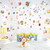 Easter Decorations Easter Stickers,Waterproof Window Adhesive Clings Easter Bunny Paw Eggs Decals Easter Wall Door Floor Decor -8 x Sheet of Stickers-