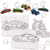 Baker Ross FE613 Racing Car Super Shrink Keyrings - Pack of 8, Keyrings for Crafts to Color in, Make and Display, Make Your Own for Kids