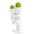 Ceramic Plant Pot with 3 Artificial Succulent Plants Creative Human Shaped Small Flower Pots Tiny People Head Human Plant Pots Mini Plant Planters for Desktop Usage Home Decoration White