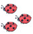 Spk Art 3 Pcs Mini Ladybug Embroidery Applique Iron On Patch, Sew on Patches Badge DIY Craft