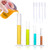 Merthvda 4pcs Graduated Measuring Cylinder, Newly Upgraded Premium Polypropylene Clear Plastic Measuring Cylinder[10ml/25m/50ml/100ml-with Pour Spout  and  Hexagonal Base, Included 5pcs Transfer Pipettes